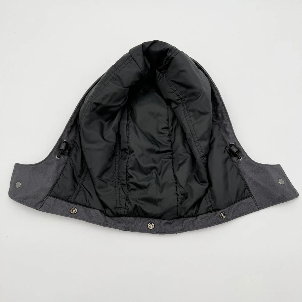 Carhartt Detachable Snap-On Replacement Hood Men OS Dark Gray Canvas Quilted EUC